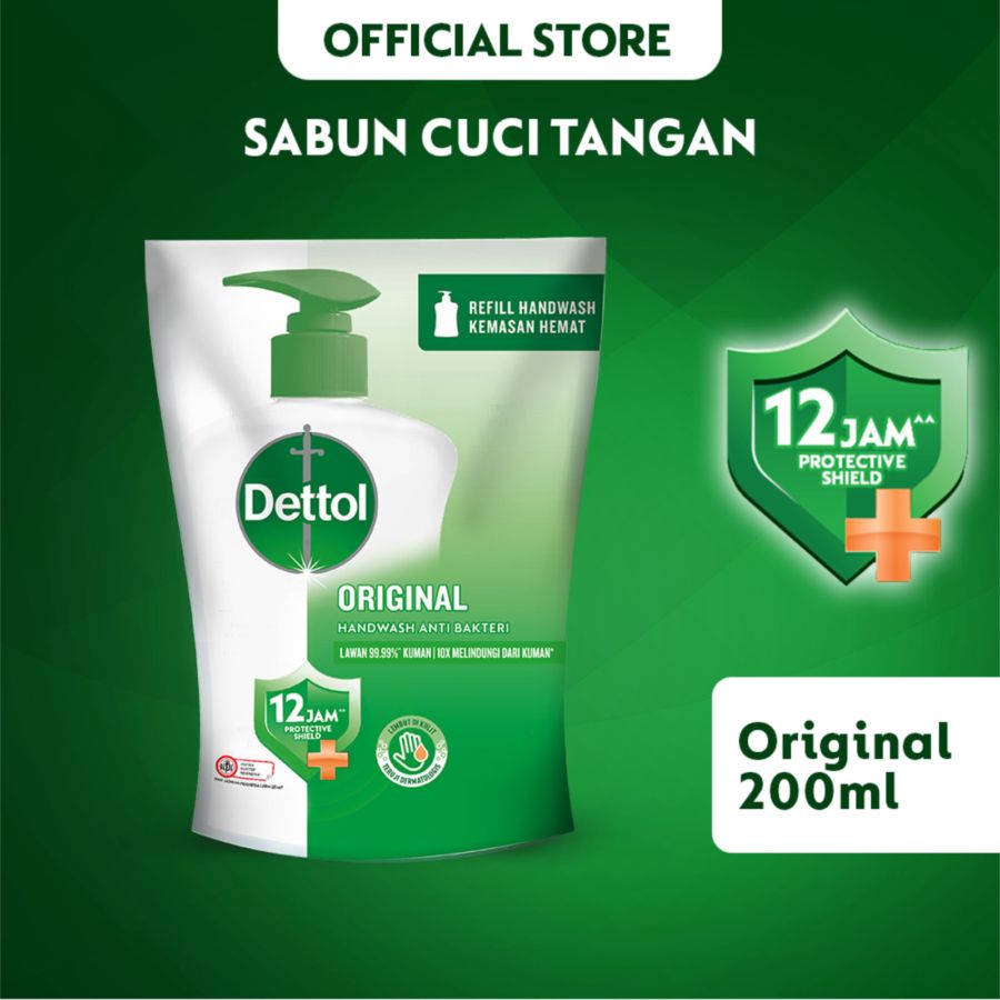 Dettol Original Antibakterial Sabun Cuci Tangan 200gram
