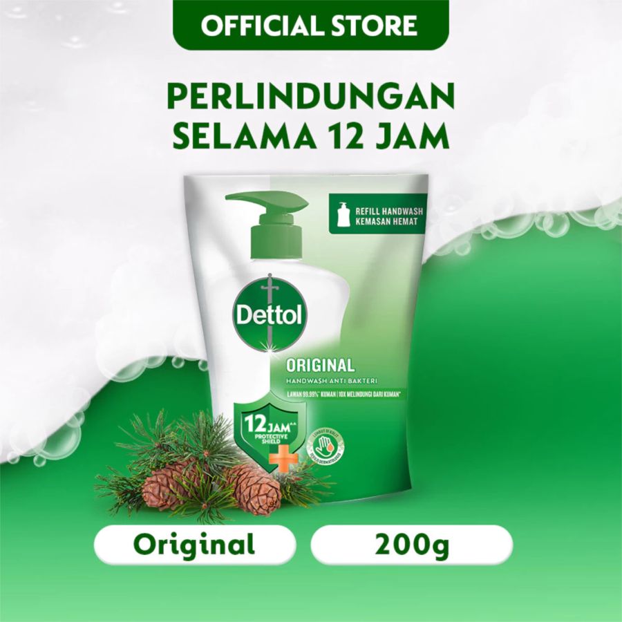 Dettol Original Antibakterial Sabun Cuci Tangan 200gram