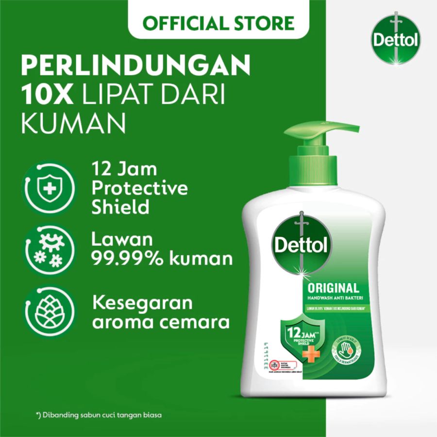 Dettol Original Antibakterial Sabun Cuci Tangan 200gram