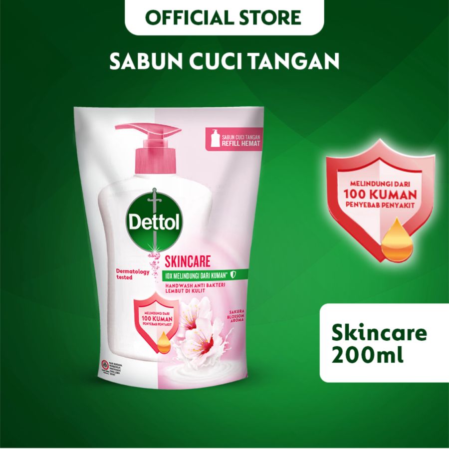 Dettol Skincare Sakura Blossom Antibakterial Sabun Cuci Tangan 200gram
