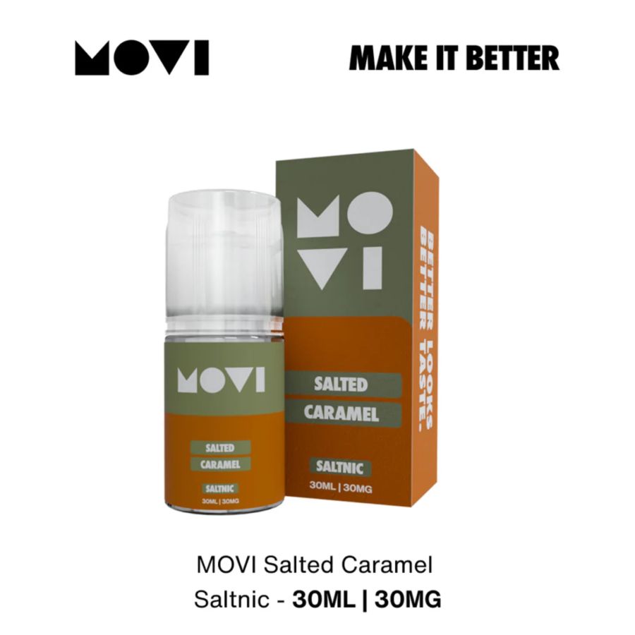 Movi Salted Caramel Saltnic E-Liquid Rokok Elektrik 30mg 30ml