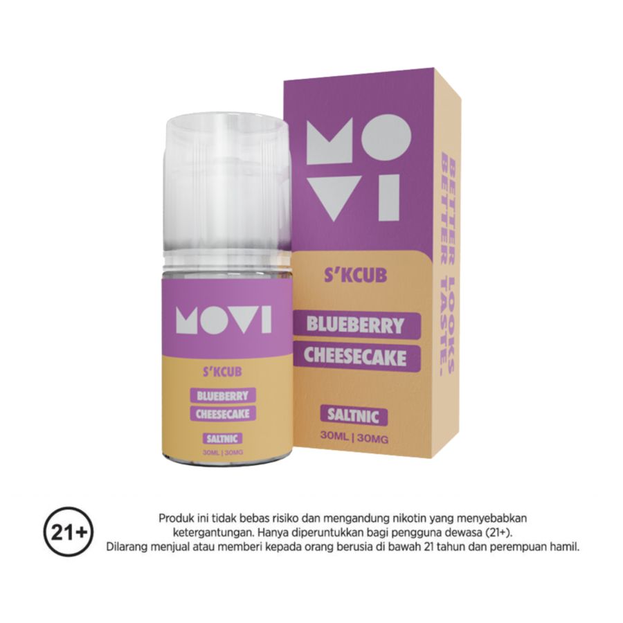 Movi Skcub Blueberry Cheese Cake Saltnic E-Liquid Rokok Elektrik 30mg 30ml