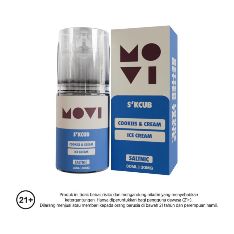 Movi Skcub Cookies & Cream Ice Cream Saltnic E-Liquid Rokok Elektrik 30mg 30ml