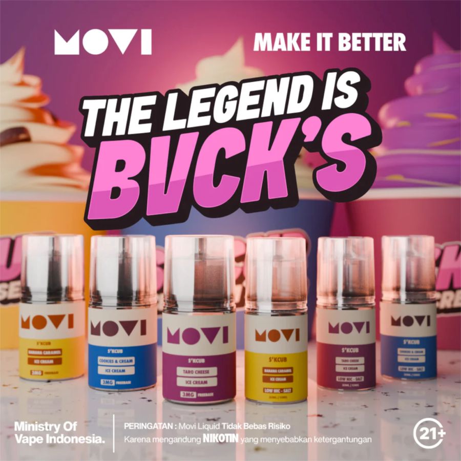 Movi Skcub Cookies & Cream Ice Cream Saltnic E-Liquid Rokok Elektrik 30mg 30ml