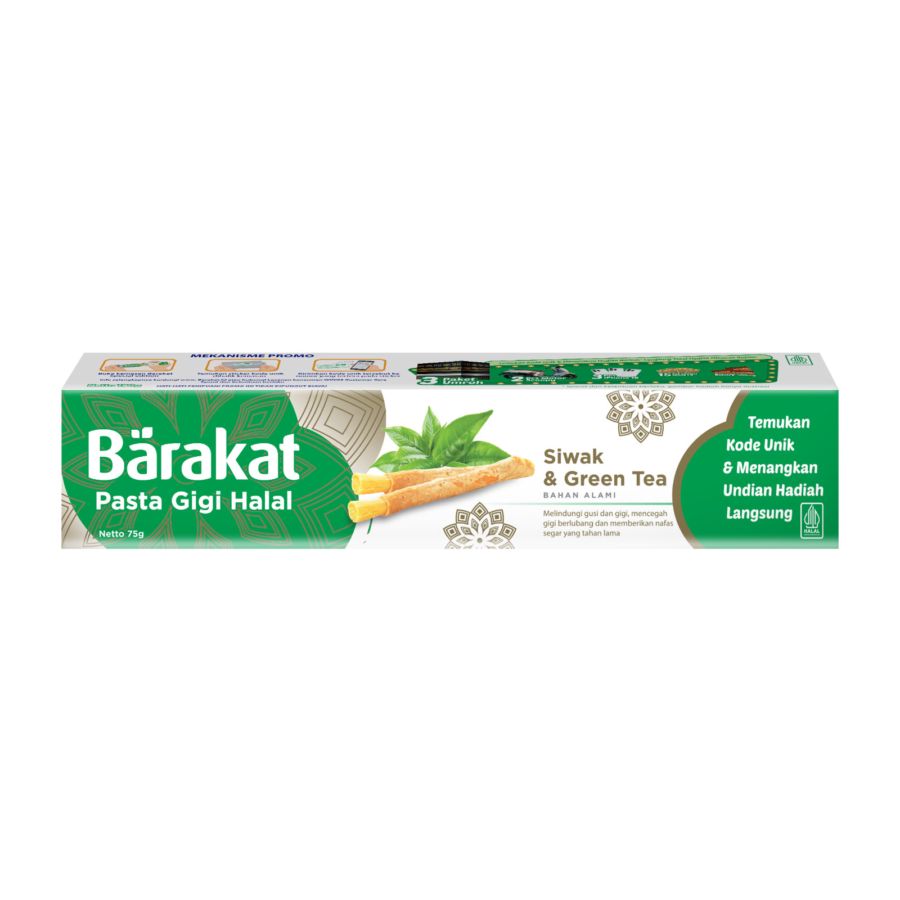 Barakat Siwak & Greentea Tube Pasta Gigi 75gram
