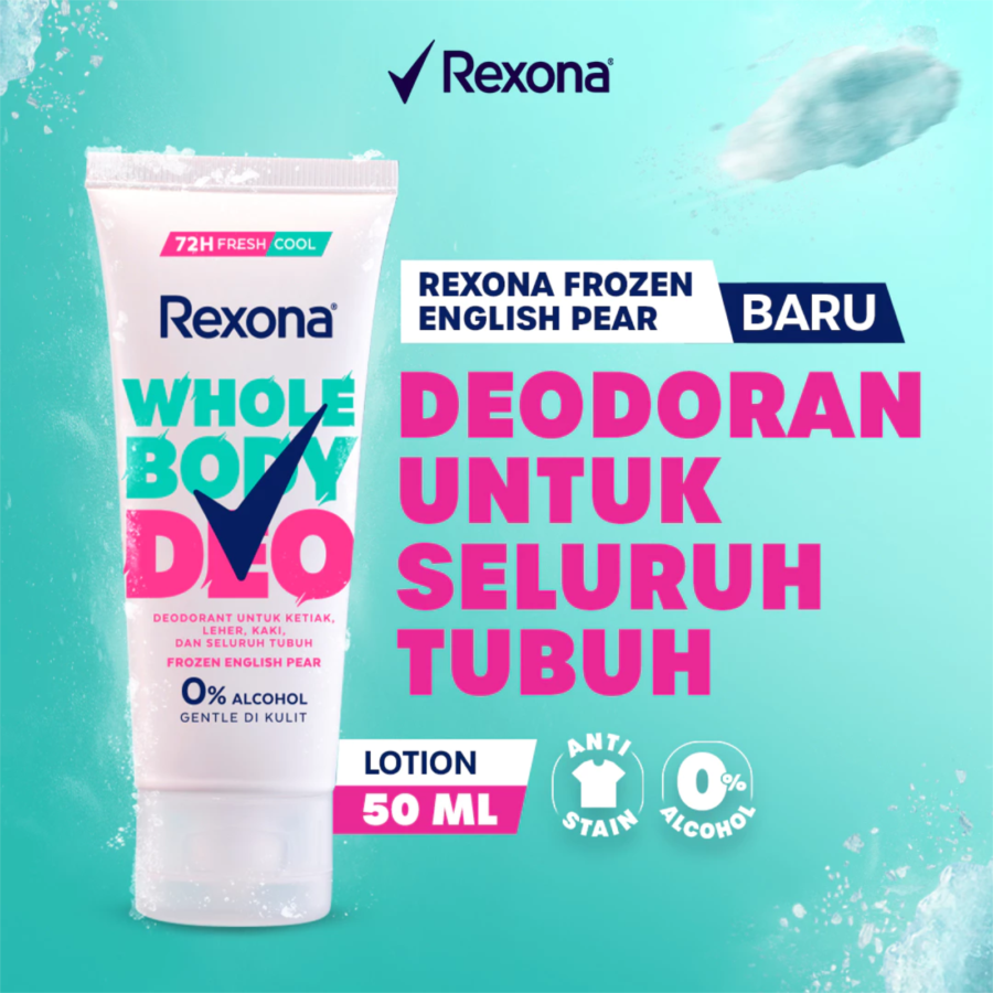 Rexona Women Whole Body Deo Frozen English Pear Deolotion Tube 50ml