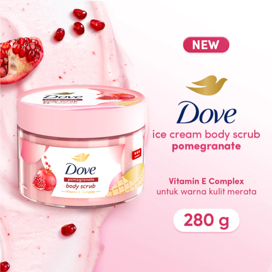 Dove Ice Cream Pomegranate Vitamin E Complex Body Scrub 280gram