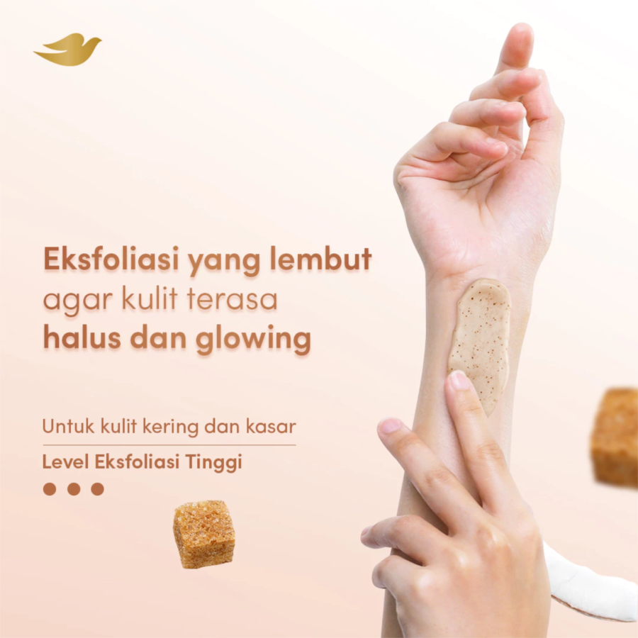 Dove Ice Cream Sugar & Coconut Natural AHA Body Scrub 280gram