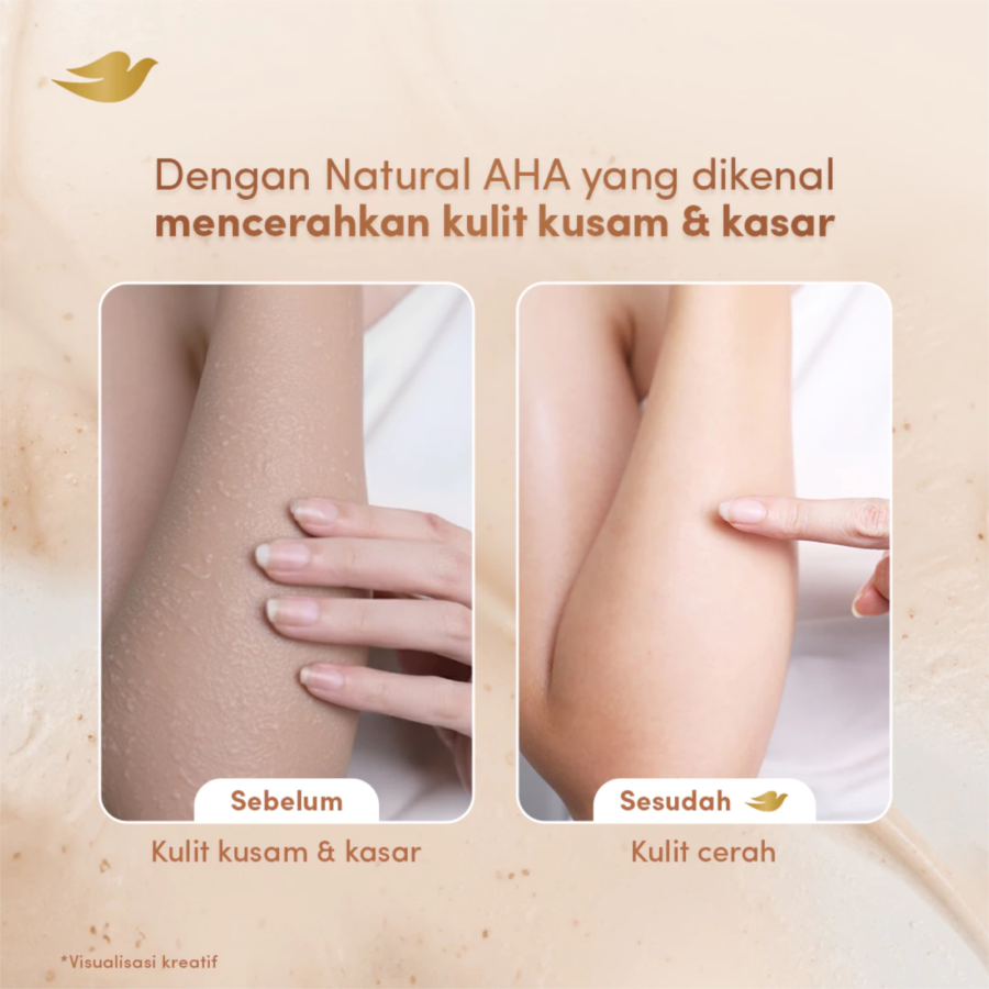 Dove Ice Cream Sugar & Coconut Natural AHA Body Scrub 280gram