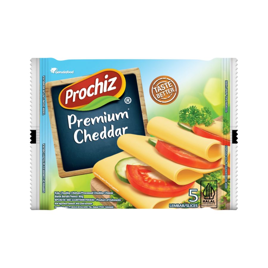 Prochiz Cheddar Keju Slice 5's 85gram