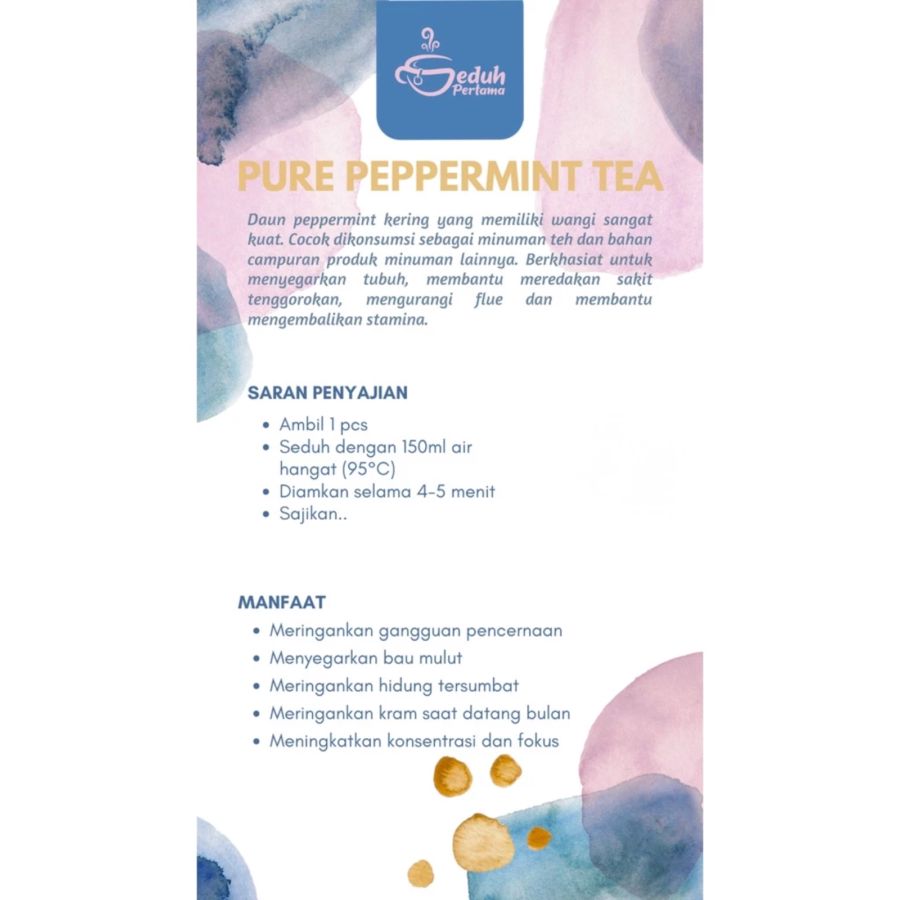 Seduh Pertama Pure Spearmint Leaves Tea 10bags
