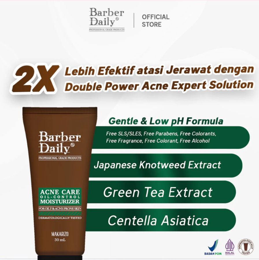 Barber Daily Acne Care & Oil Control Moisturizer 30ml