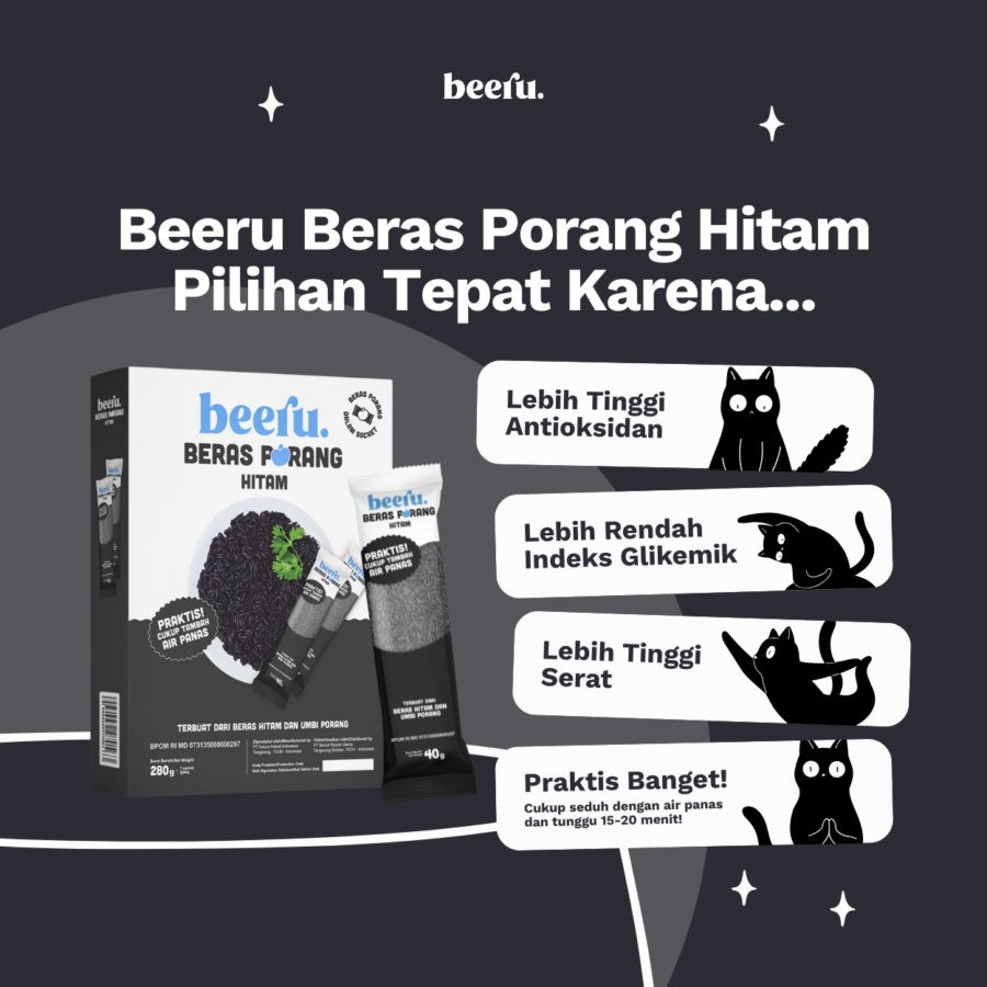 Beeru Beras Porang Hitam Box 7 sachets x 40gr 280gram