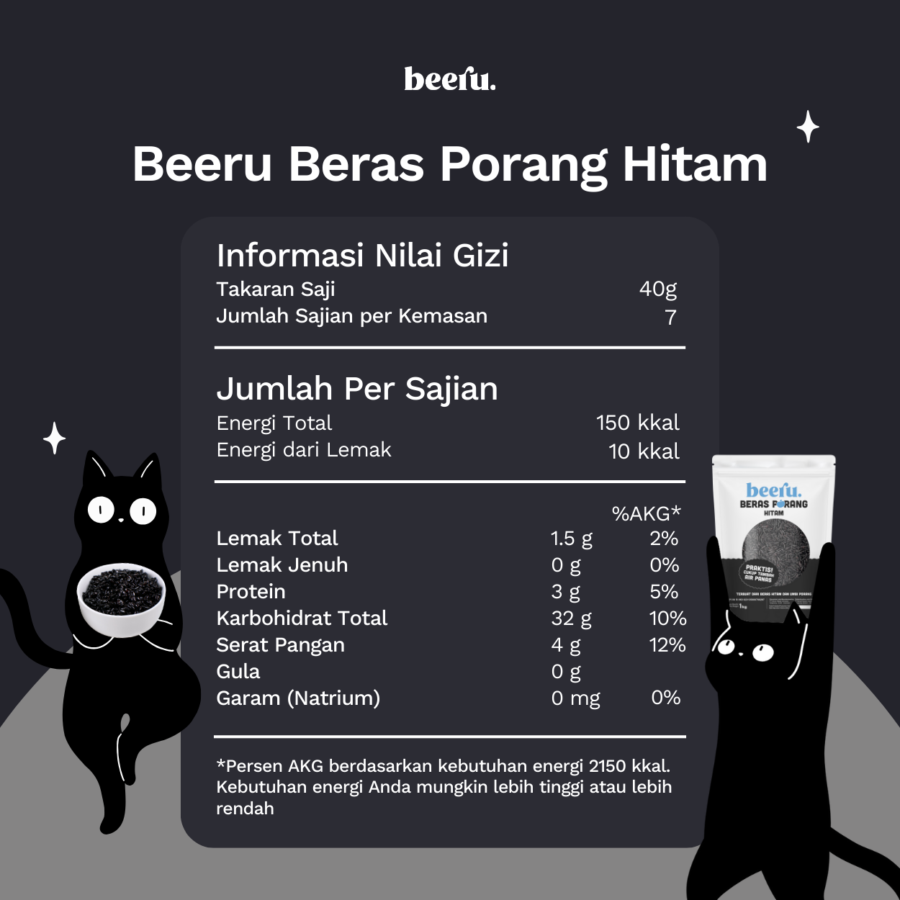 Beeru Beras Porang Hitam Pouch 1kg