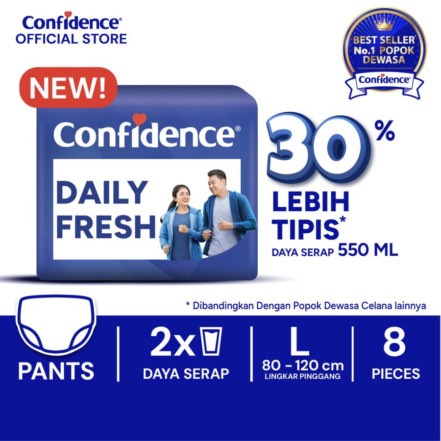 Confidence Daily Fresh Popok Celana Dewasa L8 1pack