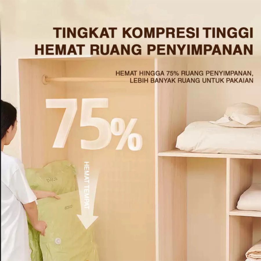 Ecoco Vacuum Compression Bag Size M 1pcs