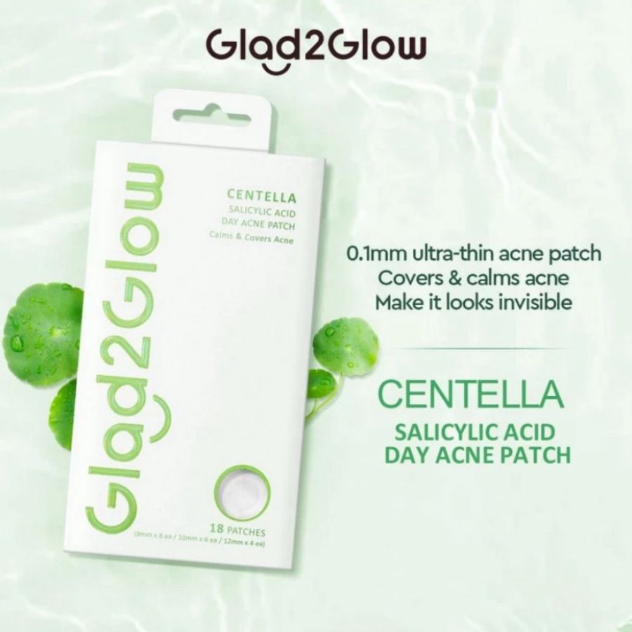 Glad2Glow Centella Salicylic Acid Day Acne Patch 18patch