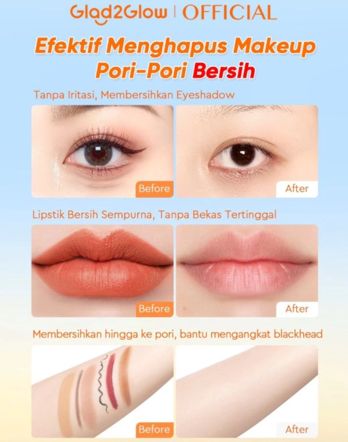 Glad2Glow Madagascar Centella Light Cleansing Oil Pembersih Make Up 100ml