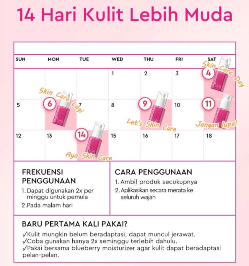 Glad2Glow Peach Retinol Serum Wajah 17ml