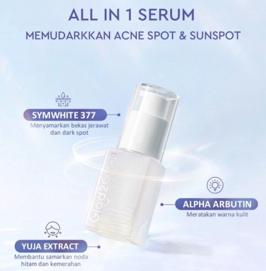 Glad2Glow Yuja Symwhite 377 Dark Spot Serum Wajah 17ml