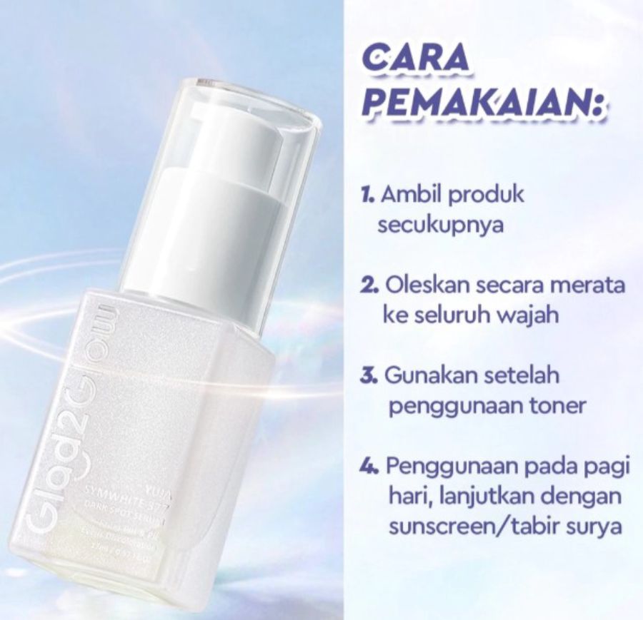 Glad2Glow Yuja Symwhite 377 Dark Spot Serum Wajah 17ml