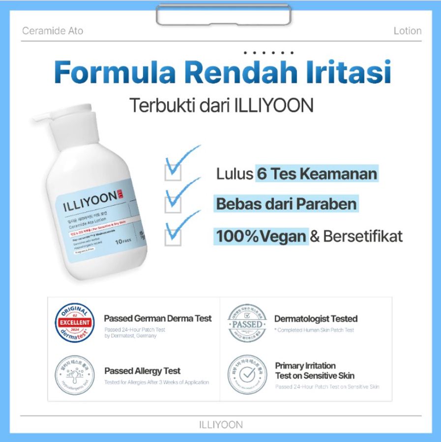 ILLIYOON Ceramide Ato Lotion Pelembab Wajah 350ml