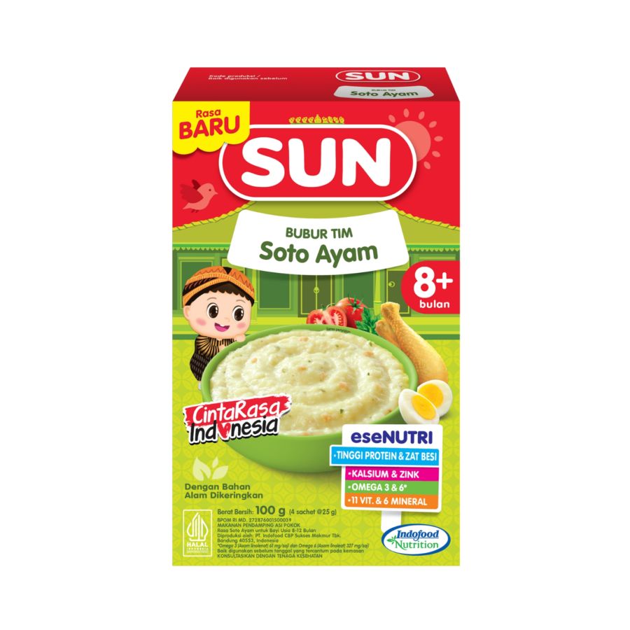 SUN Bubur Tim Soto Ayam Box MPASI 8+ Bulan 100gram