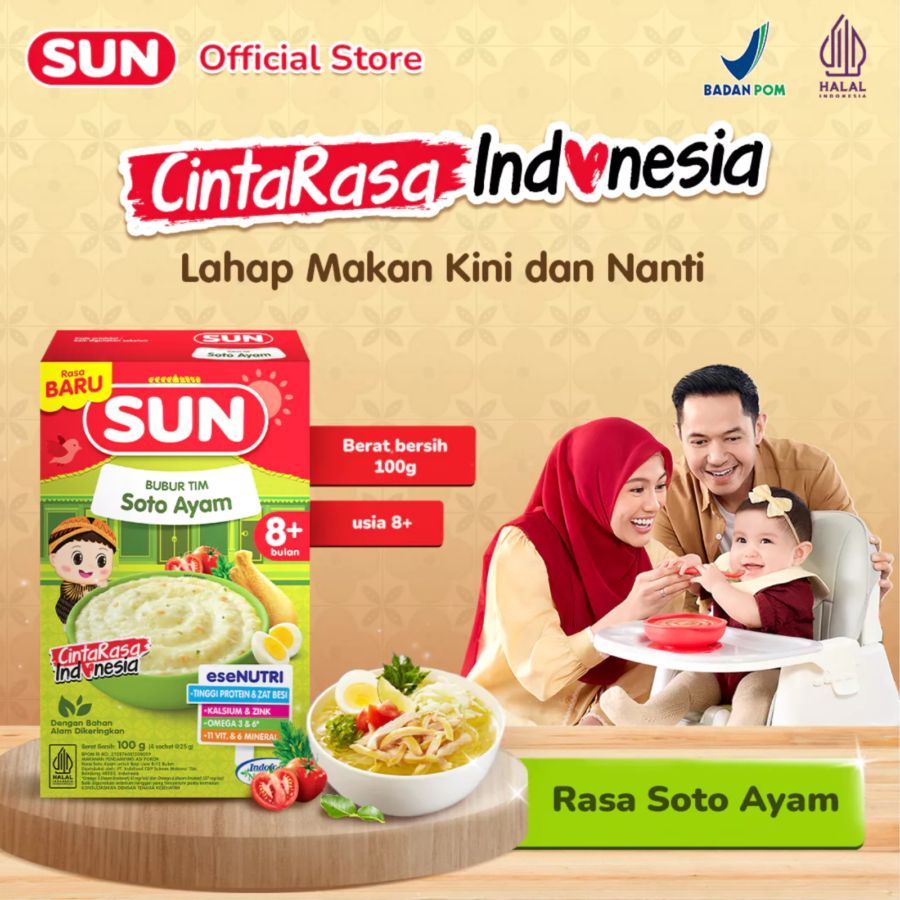 SUN Bubur Tim Soto Ayam Box MPASI 8+ Bulan 100gram