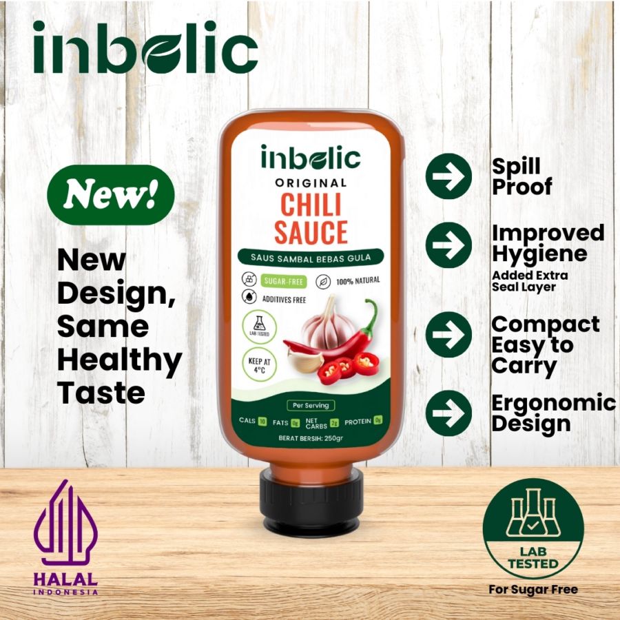 Inbolic Sugar-Free Original Chili Sauce 250gram