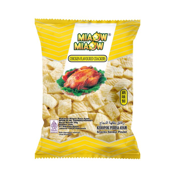 Miaow Miaow Chicken Flavoured Crackers 50gram