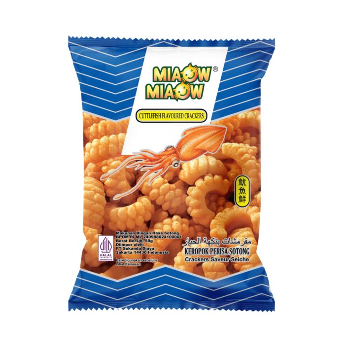 Miaow Miaow Cuttlefish Flavoured Crackers 50gram