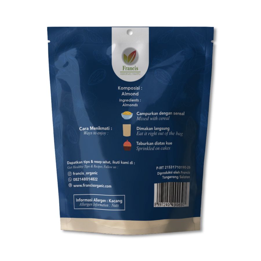 Francis Almond Panggang Asin Garam Laut 31gram