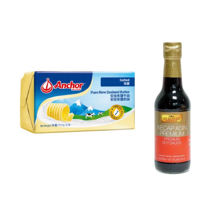 Bundle Butter & Premium Soy Pair ( Anchor Salted and Lee Kum Kee Soy Sauce 250ml)