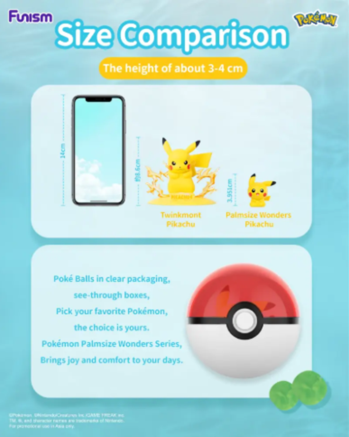 Funism Pokemon Palmsize Wonder Mixed V.1 Blind Box 1pcs