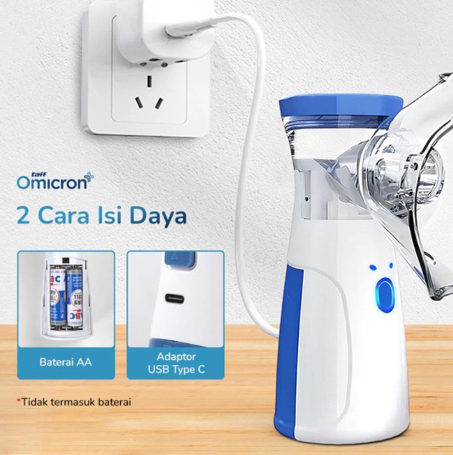 TaffOmicron JSL-W302 White Alat Terapi Pernapasan Mesh Nebulizer Portable 1pcs