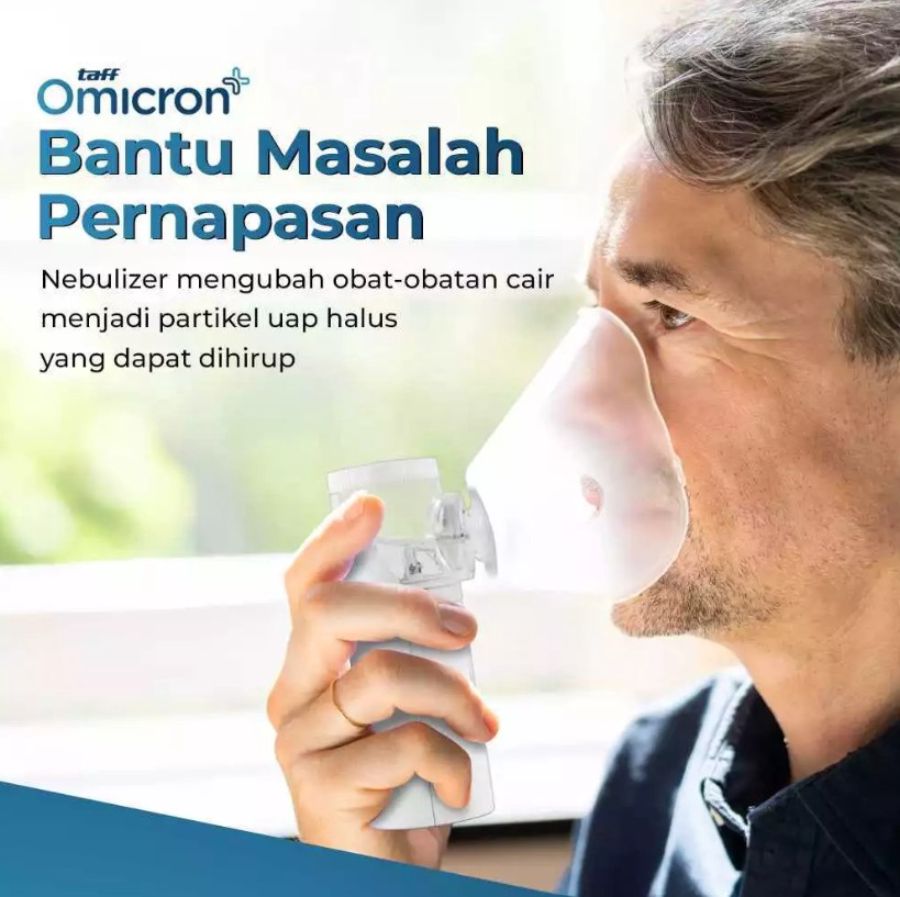 TaffOmicron JSL-W303 Putih Alat Terapi Pernapasan Handheld Nebulizer Inhaler 1pcs