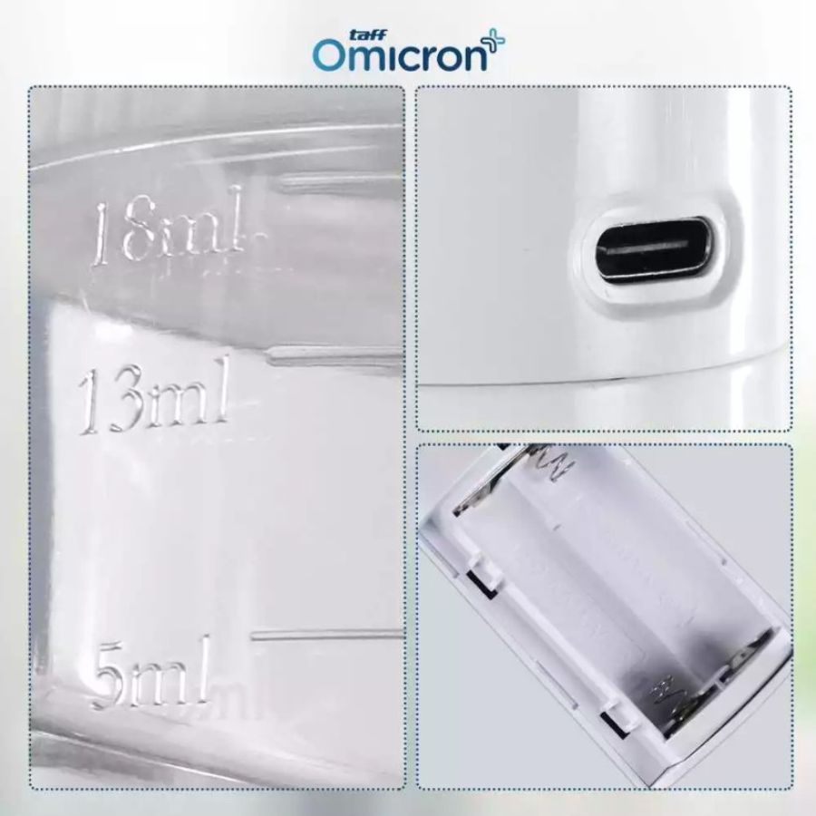 TaffOmicron JSL-W303 Putih Alat Terapi Pernapasan Handheld Nebulizer Inhaler 1pcs