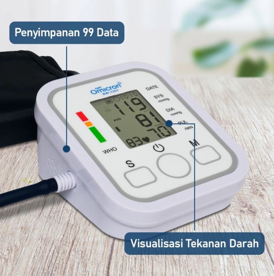 TaffOmicron BW-3205 Tensimeter Digital Pengukur Tekanan Darah 1pcs