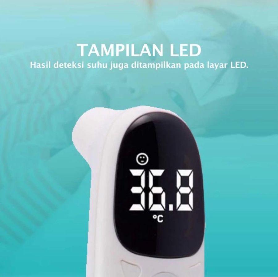 TaffOmicron F02 Termometer Suhu Tubuh Digital Infrared Non Contact 1pcs