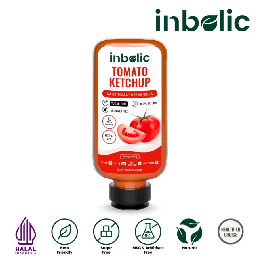 Inbolic Sugar-Free Tomato Ketchup 250gram