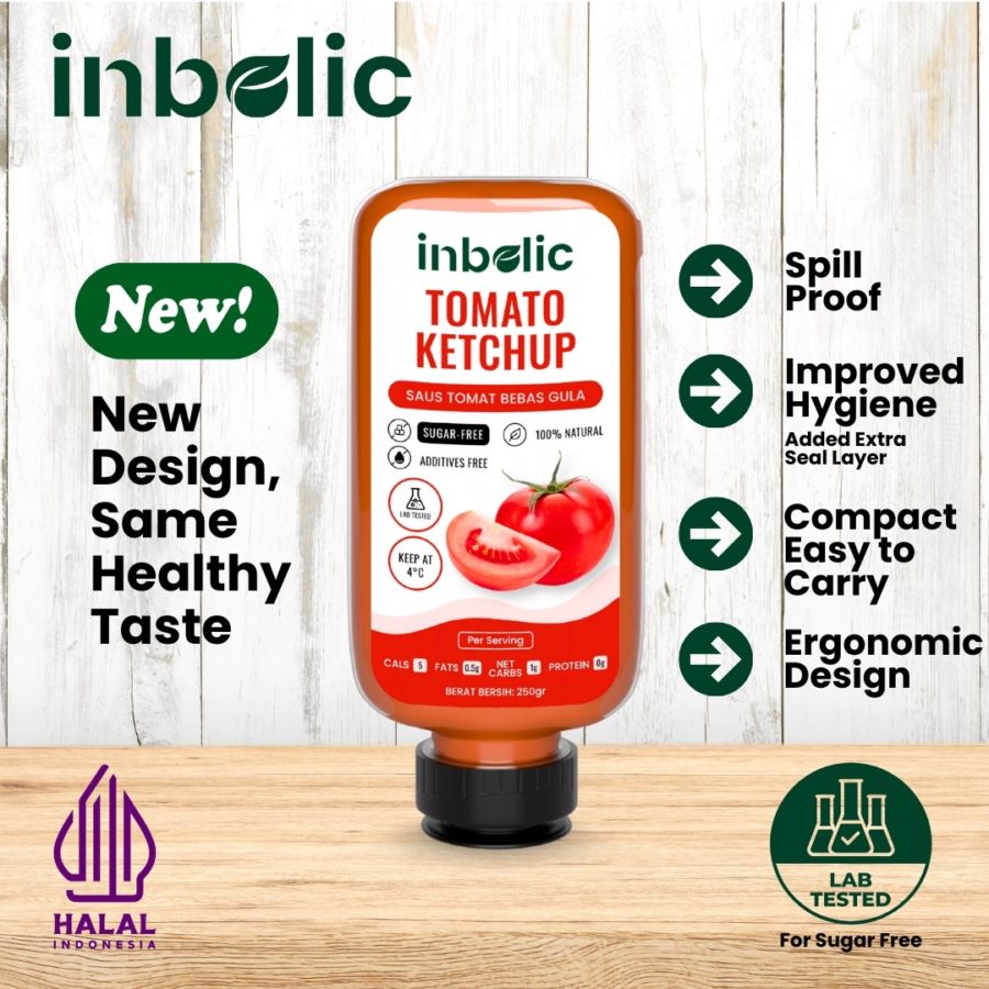 Inbolic Sugar-Free Tomato Ketchup 250gram