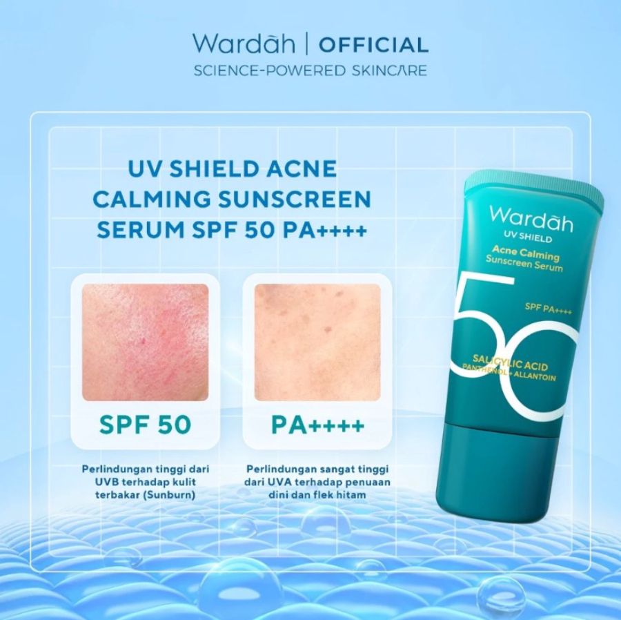 Wardah UV Shield Acne Calming Sunscreen Serum SPF 50 PA++++ 40ml