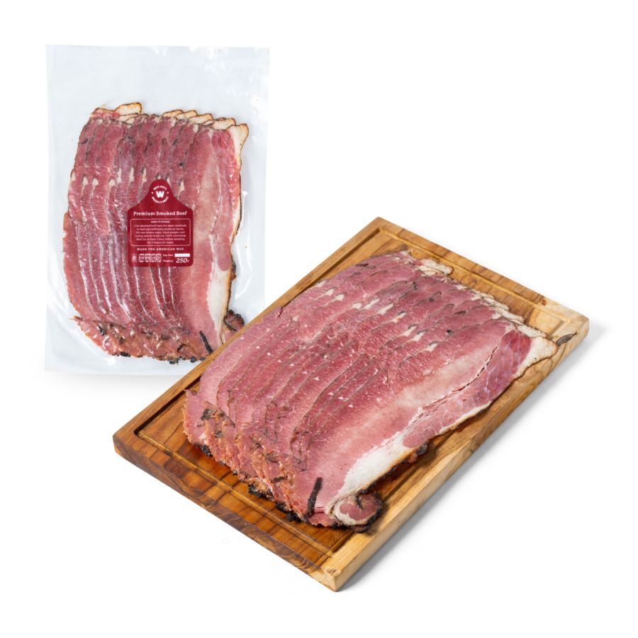 Wild jacks smoked beef rasher 250gr 1pcs