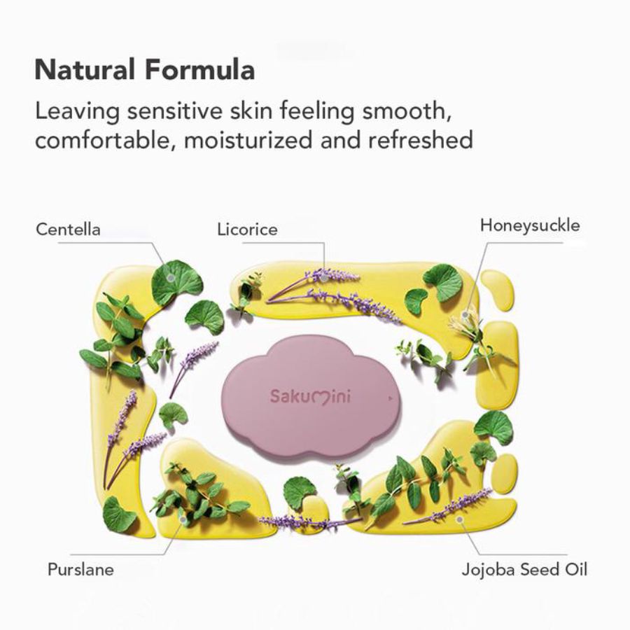 Sakumini Baby Wipes Hand Mouth Facial 80sheets