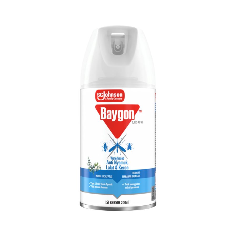 Baygon Aerosol Waterbase Eucalyptus Pembasmi Serangga 200ml