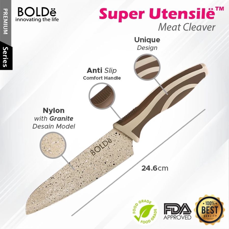 BOLDe Knives + Scissor Set Super Utensil Electra Beige 1pcs