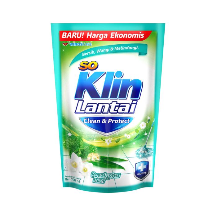 SoKlin Clean & Protect Eucalyptus Mint Pembersih Lantai 700 ml