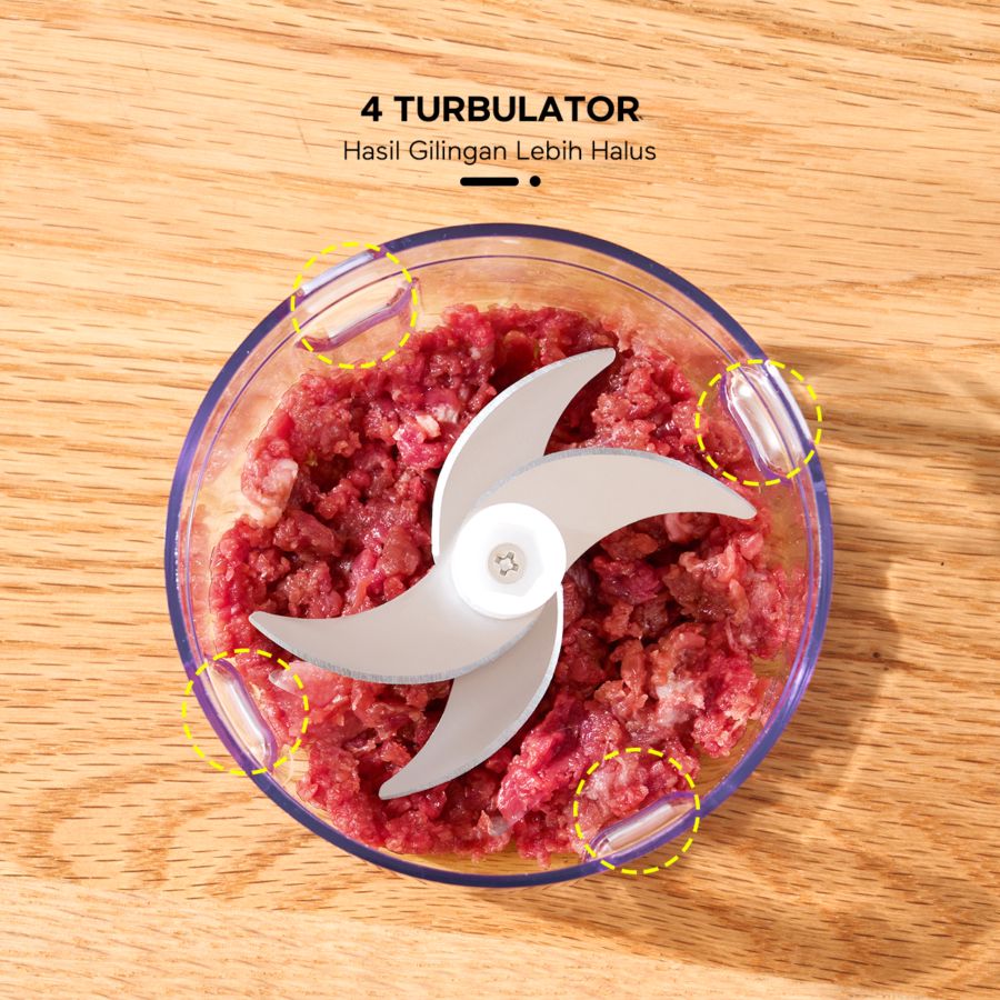 Ecentio Mini Chopper Blender 6 Pisau 250 ml 1pcs