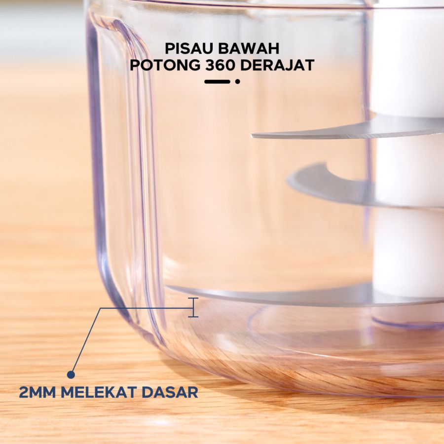 Ecentio Mini Chopper Blender 6 Pisau 250 ml 1pcs