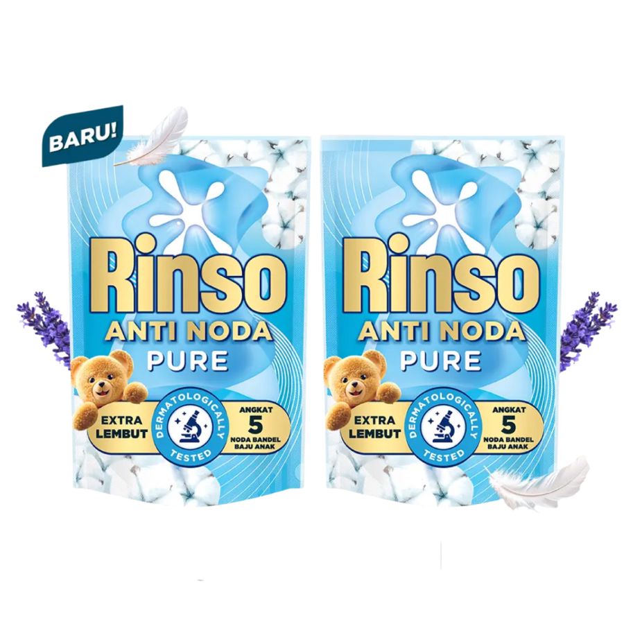 Bundle 2 Rinso Molto Anti Noda Pure Deterjen Cair 700 gram 2pcs, 700gram